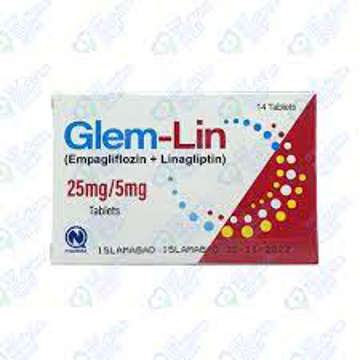 Picture of Glem Lin 25mg/5mg Tab 14x1s